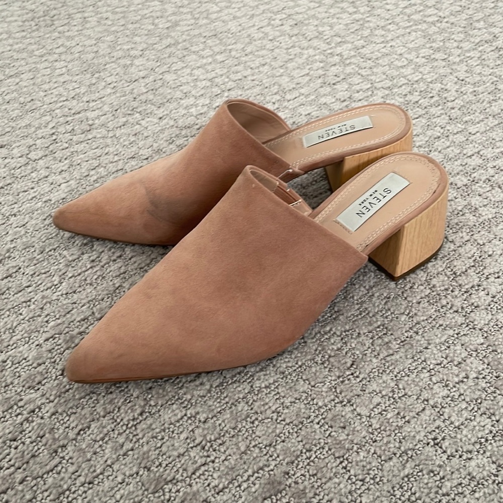 Steven New York Beige/Pink Mules